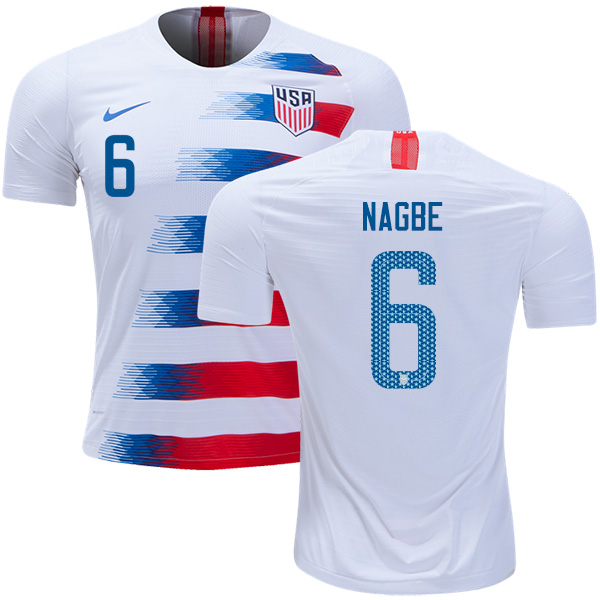 USA #6 Nagbe Home Kid Soccer Country Jersey - Click Image to Close